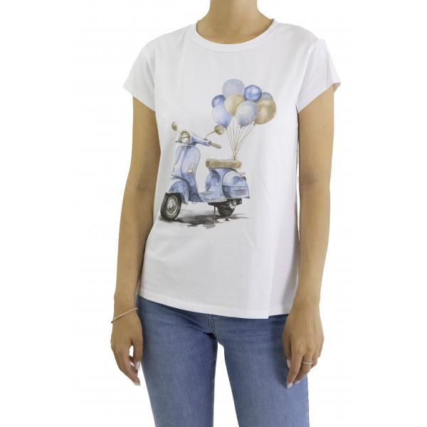 t shirt con vespa e palloncini 